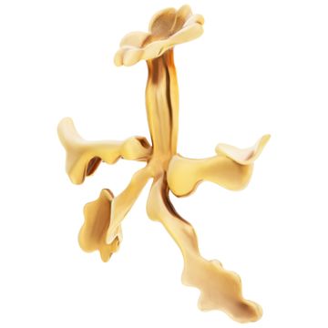 18k frosty orchid brooch