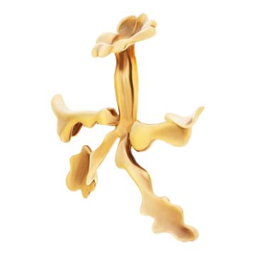 18k frosty orchid brooch