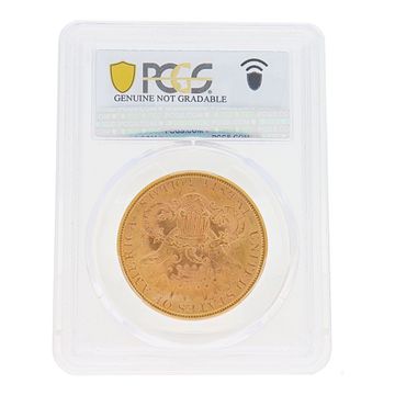 $50 Gold American Eagle Coin from 1897. Scratched but uncirculated PCGS.