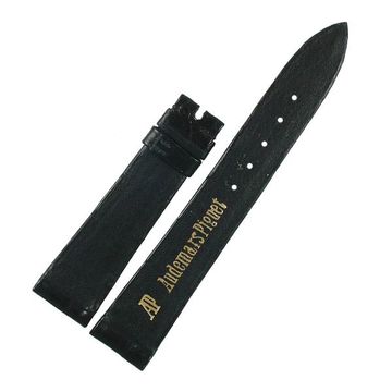 Audemars Piguet black alligator strap.(17x14)