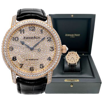 Audemars Piguet Jules Audemars 15159OR.ZZ.D002CR.01 18k rose gold diamonds 43mm