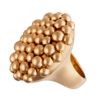 Brazilian designer Carla Amorim 18k rose gold cluster ring; Front measurements: 30mm diameter (a quarter is 24.60 mm). Size 6.5
