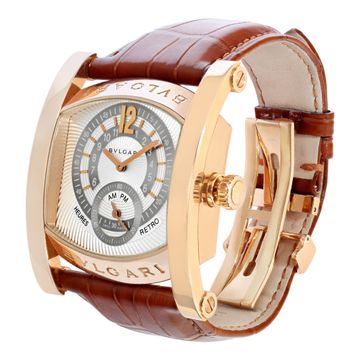 Bvlgari Assioma AA P 48 G HR 18k rose gold Silver Guilloche dial 38 mm Automatic