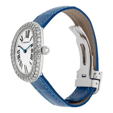 Cartier Baignoire 1955 18k White Gold White dial 22mm Quartz watch