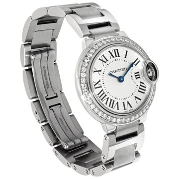 Cartier Ballon Bleu W4BB0015 Stainless Steel White dial 28mm Quartz watch