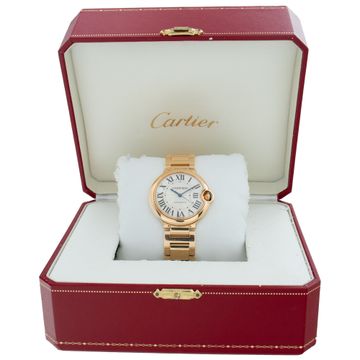 Cartier Ballon Bleu WGBB0046 18k Yellow Gold White dial 36mm Automatic watch