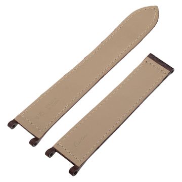Cartier Brown matte alligator strap for deployant buckle. 21mm x 18mm.
