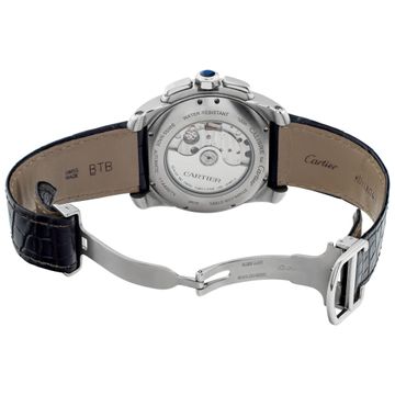 Cartier Calibre W7100043 18k rose gold & stainless steel 45mm auto watch