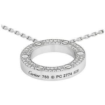 Cartier "Love" diamond pendant/necklace, in 18k white gold.