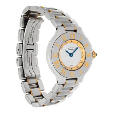 Cartier Must 21 W10073R6 Stainless Steel Silver dial 28mm Quartz watch