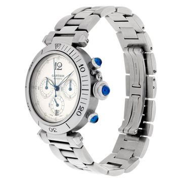 Cartier Pasha Chronograph W31030H3 stainless steel 38mm auto watch