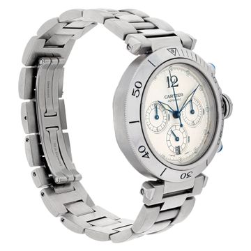 Cartier Pasha Chronograph W31030H3 stainless steel 38mm auto watch