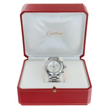 Cartier Pasha Chronograph W31030H3 stainless steel 38mm auto watch
