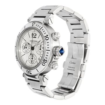 Cartier Pasha Seatimer W31089M7 Stainless Steel White dial 42mm Automatic watch