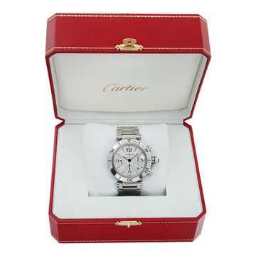 Cartier Pasha Seatimer W31089M7 Stainless Steel White dial 42mm Automatic watch