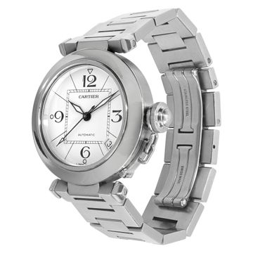 Cartier Pasha W31074M7 Stainless Steel White dial 38mm Automatic watch