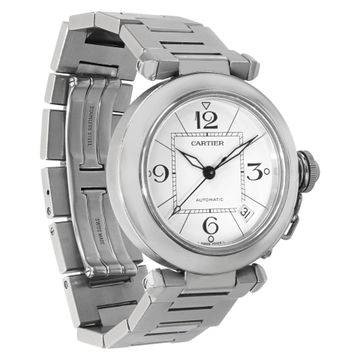 Cartier Pasha W31074M7 Stainless Steel White dial 38mm Automatic watch