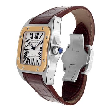 Cartier Santos 100 w20072x7 Stainless Steel White dial 38mm Automatic watch