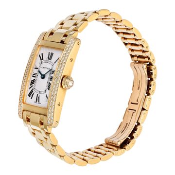 Cartier Tank Americaine 2482 18k 27.5mm Quartz watch