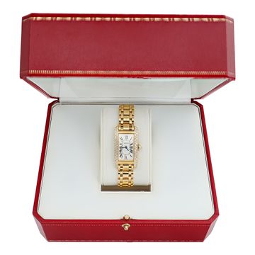 Cartier Tank Americaine 2482 18k 27.5mm Quartz watch