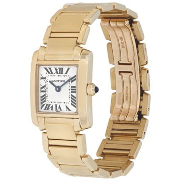 Cartier Tank Francaise 1820 18k Yellow Gold White dial 20mm Quartz watch
