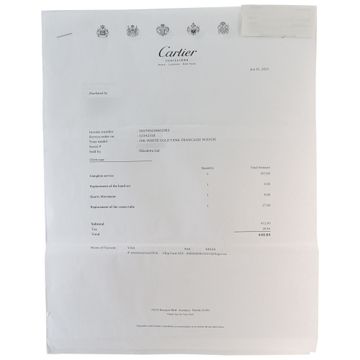 Cartier Tank Francaise 2403 18k White Gold White dial 20mm Quartz watch