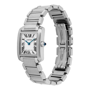 Cartier Tank Francaise W51008Q3 steel Cream dial 20mm Quartz watch