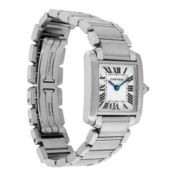 Cartier Tank Francaise W51008Q3 steel Cream dial 20mm Quartz watch