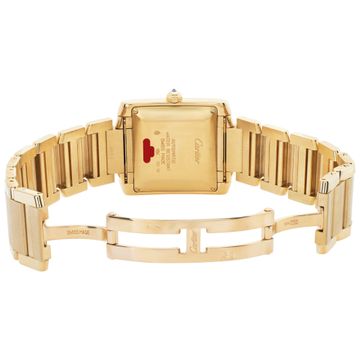 Cartier Tank Francaise WE1010R8 18k Yellow Gold Ivory dial 28mm Automatic watch