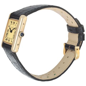 Cartier Tank Vermeil Vermeil Ivory dial 20mm Quartz watch
