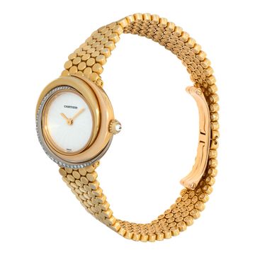 Cartier Trinity WG2001S8 18k Beige dial 26.7mm Quartz watch