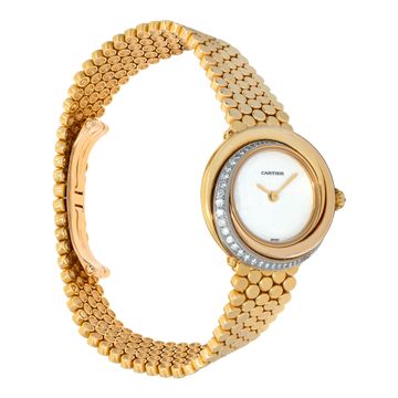 Cartier Trinity WG2001S8 18k Beige dial 26.7mm Quartz watch