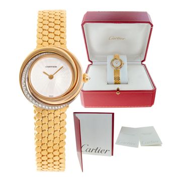 Cartier Trinity WG2001S8 18k Beige dial 26.7mm Quartz watch