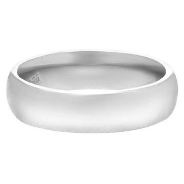 Classic platinum wedding band. Size 7