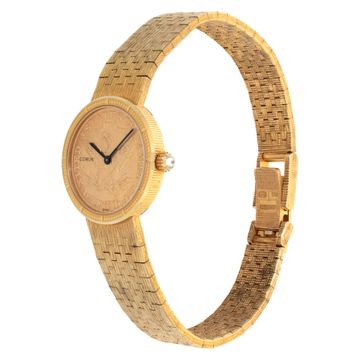 Corum 5$ Coin 1892 18k Gold dial 24mm Quartz watch