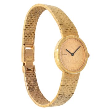 Corum 5$ Coin 1892 18k Gold dial 24mm Quartz watch