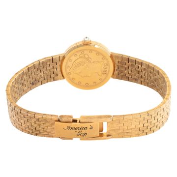 Corum 5$ Coin 1892 18k Gold dial 24mm Quartz watch