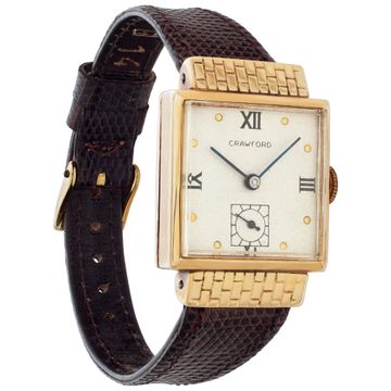 Crawford Classic NA 14k White dial 21mm Manual watch