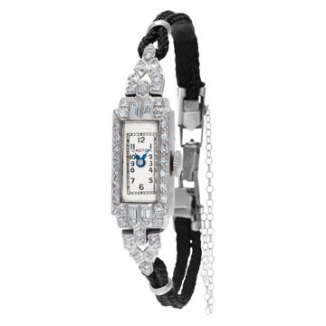 Croton Cocktail 1234 Platinum Cream dial 10mm Manual watch