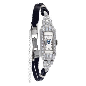 Croton Cocktail 1234 Platinum Cream dial 10mm Manual watch