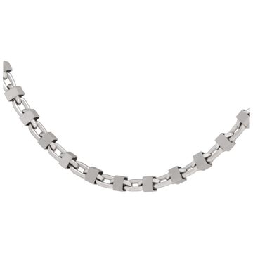 Cube link 18k white gold chain necklace