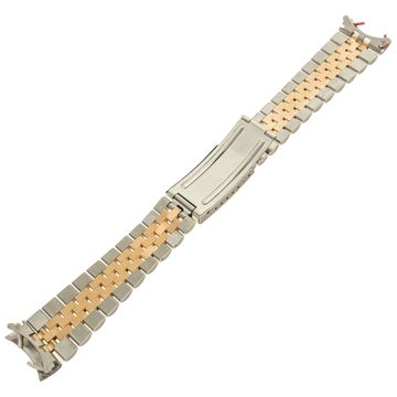Custom Italian Jubilee style bracelet in 18k and stainless steel