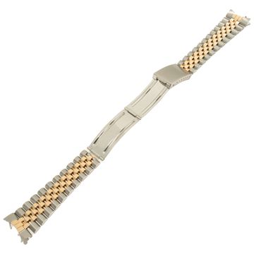 Custom Italian Jubilee style bracelet in 18k and stainless steel