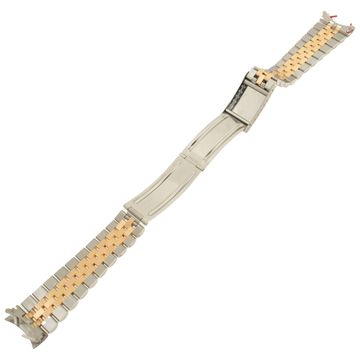 Custom Italian Jubilee style bracelet in 18k and stainless steel