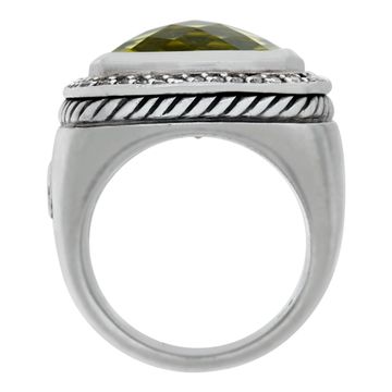 David Yurman Albion lemon quartz ring in sterling silver. Size 6.