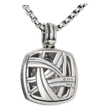 David Yurman Albion pendant necklace in sterling silver with pave diamonds