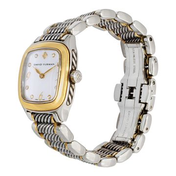 David Yurman    Thoroughbred T304-XSS8 18k & Stainless Steel Mother of Pearl dia