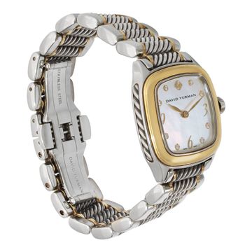 David Yurman Thoroughbred T304-XSS8 18k & Stainless Steel Mother of Pearl dia