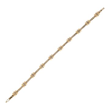 Diamond bracelet in 18k white and yellow gold with diamonds