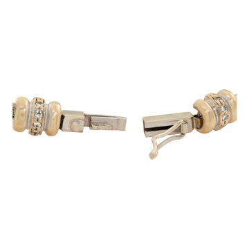 Diamond bracelet in 18k white and yellow gold with diamonds